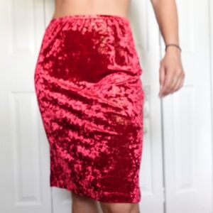 Vintage Red Velvet Skirt